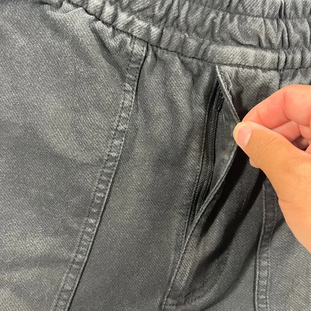 UNIQLO Utility Pants Mens Small Black Cotton Stretch Carpenter Fatigue